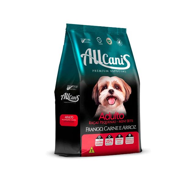 Racao Allcanis Cao Racas Pequenas Frango Carne 3kg