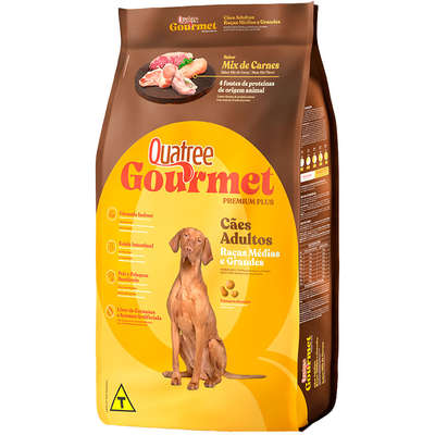 Ração Quatree Gourmet Adulto Raças Médias e Grandes 20kg