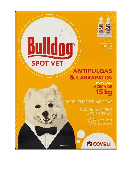 Bulldog Spot Vet Pipeta Anti-Pulgas Acima 15kg