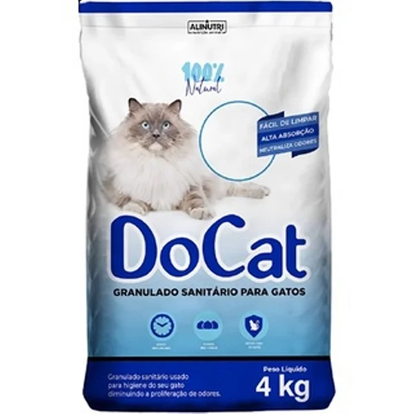 Areia Docat Granulado Sanitário Gatos 4kg