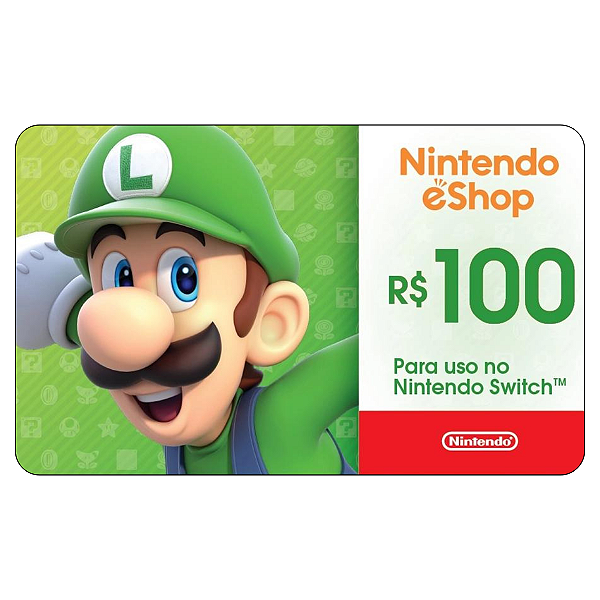 Gift Card Nintendo Switch 100 Reais
