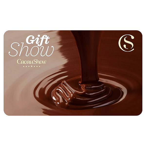 Gift Card Cacau Show 200 Reais