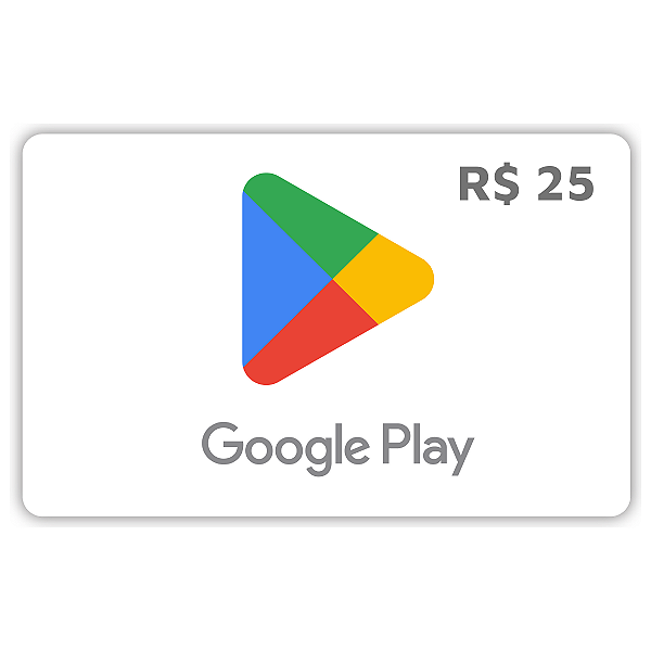 Gift Card Google Play 25 Reais