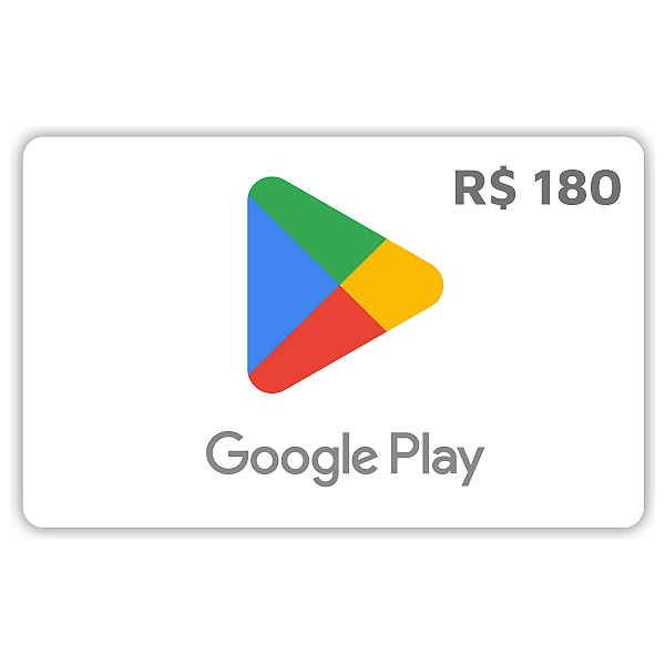 Gift Card Google Play 180 Reais