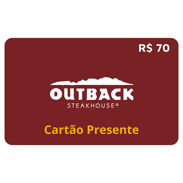 Gift Card Digital Outback 70 Reais
