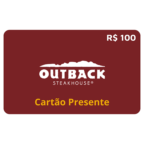 Gift Card Digital Outback 100 Reais