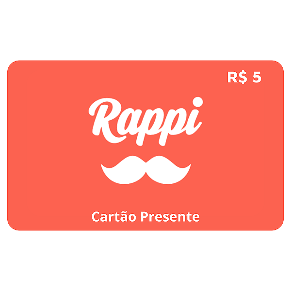 Rappi Brasil Delivery R$ 5 Reais - Cartão Presente Digital