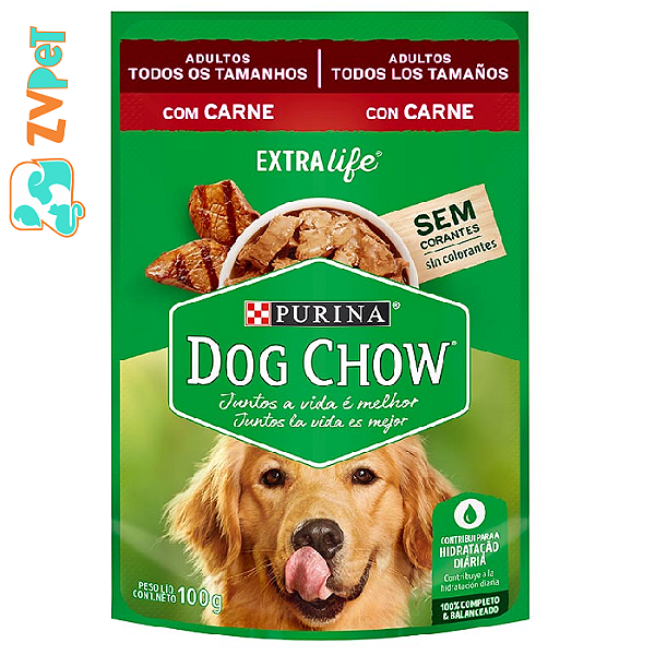 RaÇÃo Úmida Dog Chow Sabor Carne Para CÃes Adultos - 100g