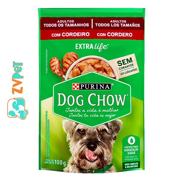 RaÇÃo Úmida NestlÉ Purina Dog Chow Para CÃes Adultos Sabor Cordeiro 100g