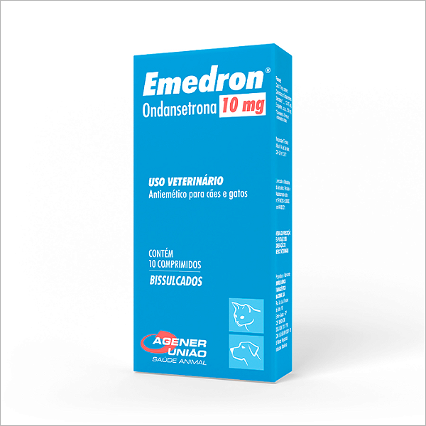 Antiemético Emedron 10mg para Cães e Gatos Com 10 Comprimidos