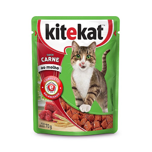 Kitekat  Sachê Adulto Carne ao Molho 70gr
