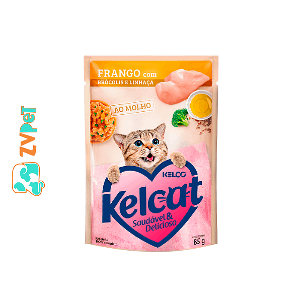 Kelcat Al Úmido Sache Frango, Brócolis e Linhaça 85g