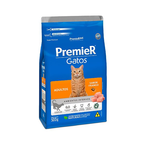 Premier Ambientes Internos Gatos Adulto Sb Frango 1,5 Kg