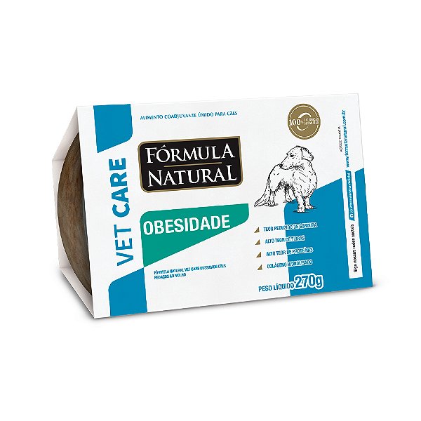 Formula Natural Vet Care Alim Umid Pedaços ao Molho Cães Obesidade 270g
