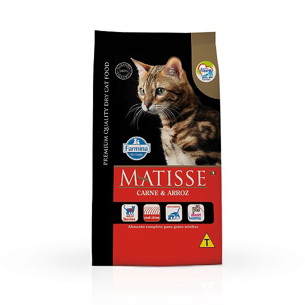 Matisse Alim Seco Carne e Arroz Gatos Adultos 2kg