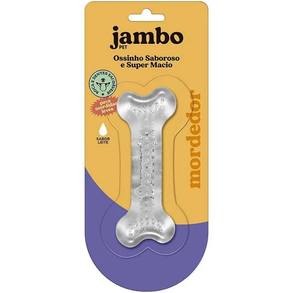 Osso Silicone Boninho Grande Leite Jambo Pet