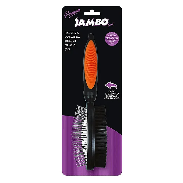 Escova Premium Brush Dupla Jambo Pequena Jambo Pet