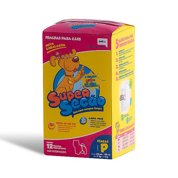 Fralda Desc Super Seção Fêmea 12un P