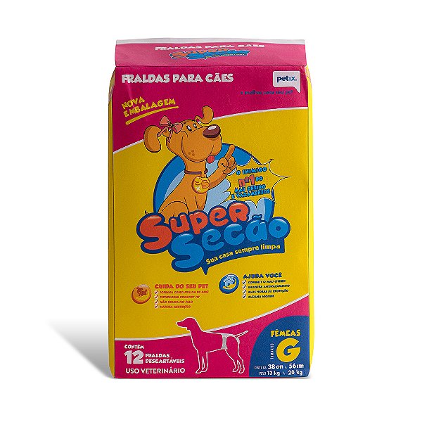 Fralda Desc Super Seção Fêmea Tam G 12un