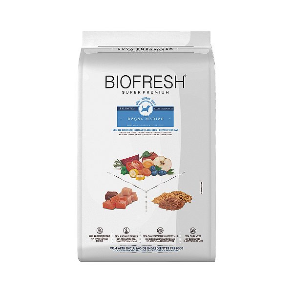 Biofresh Alim Seco Mix Carnes Cães Filhot Med 15kg
