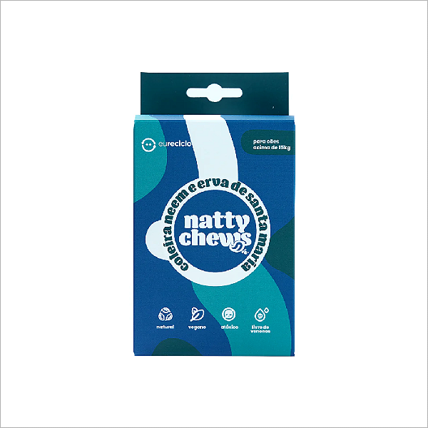 Coleira Natty Chews Neem e Erva de Santa Maria P/ Cães - G