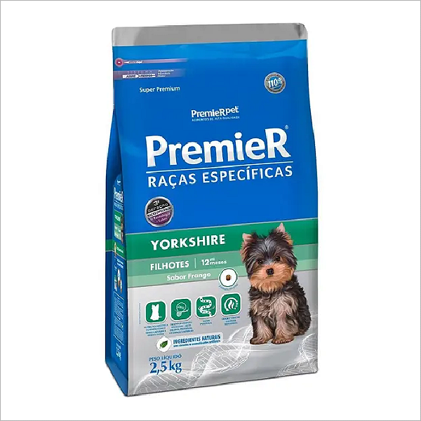Premier Racas Espec Yorkishire Caes Filhot Frang 2,5kg