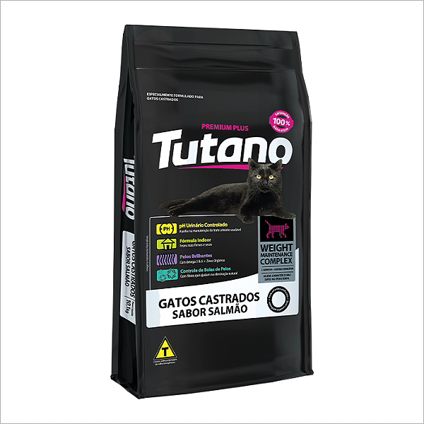 Tutano Alim Seco Gatos Castrados Salmao 3kg
