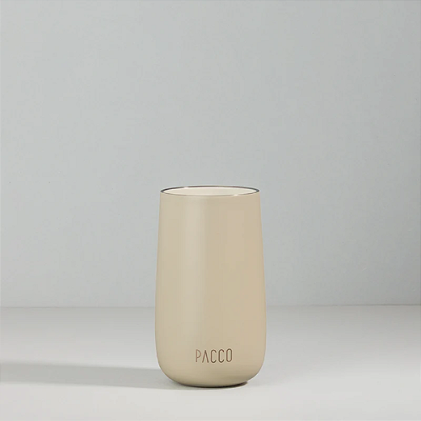 Conjunto Copo Termico Joycup 370ml - Creme - Pacco