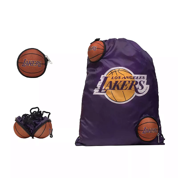 Sacola Esportiva Bola Com Cordao Nba - Los Angeles Maccabi