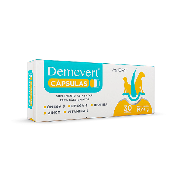 Suplemento Avert Demevert Para Caes E Gatos 30 Capsulas