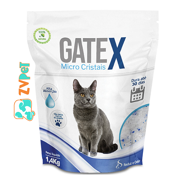 Areia HigiÊnica Gatex Com Cristais De SÍlica Micro Para Gatos - 1,4kg