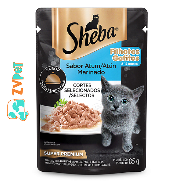 RaÇÃo Úmida Sheba SachÊ Para Gatos Filhotes Sabor Atum Marinado 85g