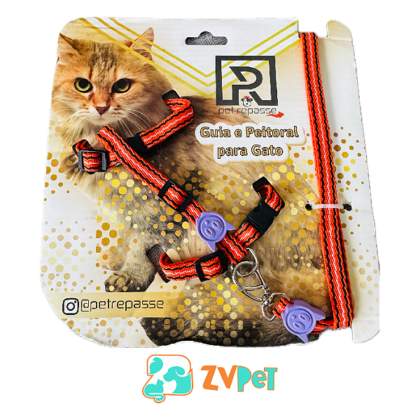 Guia Peitoral Gato Luxo Macho P Pet Repasse 1 Unidade - Ver Modelo DisponÍvel Pelo Whatssap