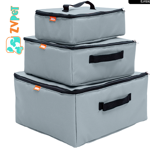 Kit Caixa Organizadora Cinza Pet Para Brinquedos E AcessÓrios N09 Tubline