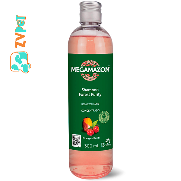 Shampoo Megamazon Forest Purity Pitanga E Buriti Para CÃes E Gatos 300 Ml
