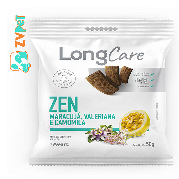 Snack Longcare Funcional Zen Para CÃes Adultos Sabor MaracujÁ, Valeriana E Camomila 50g