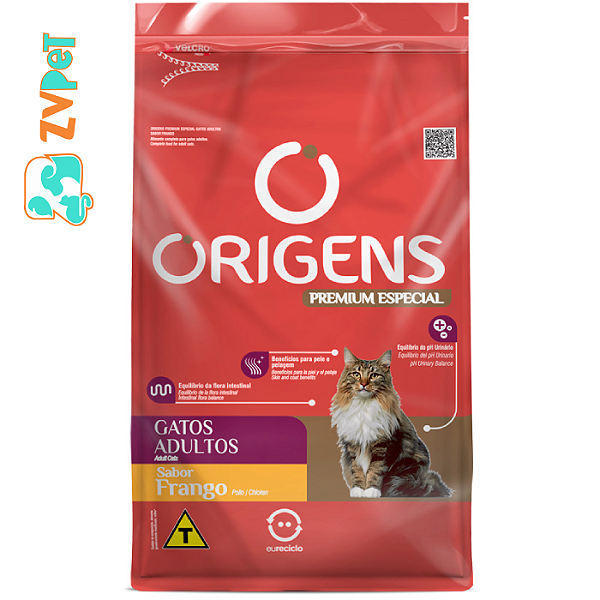 RaÇÃo Origens Para Gato Adultos Sabor Frango 1kg