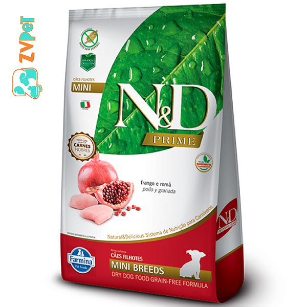 RaÇÃo Farmina Ned Prime Para CÃes Filhotes De RaÇas Pequenas Puppy Mini Sabor Frango E RomÃ 2,5kg