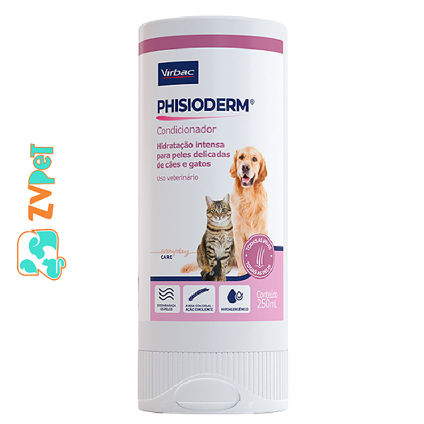 Condicionador Phisioderm Para CÃes E Gatos 250ml