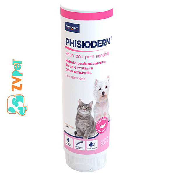 Shampoo Virbac Phisioderm Pele Sensivel Para CÃes E Gatos 500ml