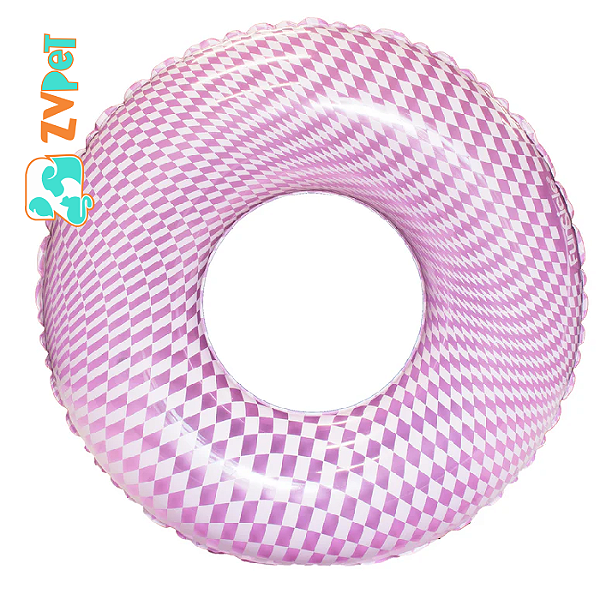 Funtube Boia Quadriculado Rosa Inflavel Marc Funsicle - Maccabi