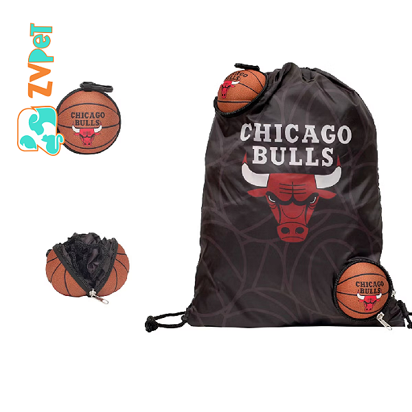 Sacola Esportiva Bola Com Cordao Nba - Chicago Bul - Maccabi