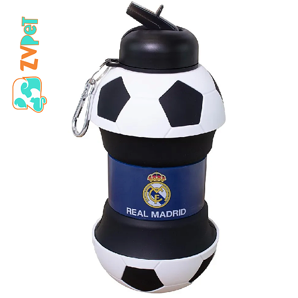 Garrafa De Agua Em Silicone Dobravel 1l - Real Madrid - Maccabi