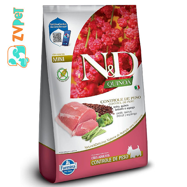 Racao Quinoa Ned Controle De Peso Para Caes Adultos De Racas Mini E Pequenas Sabor Suino 800g