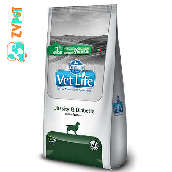 Racao Vet Life Natural Obesity E Diabetic Para Caes Adultos 2 Kg