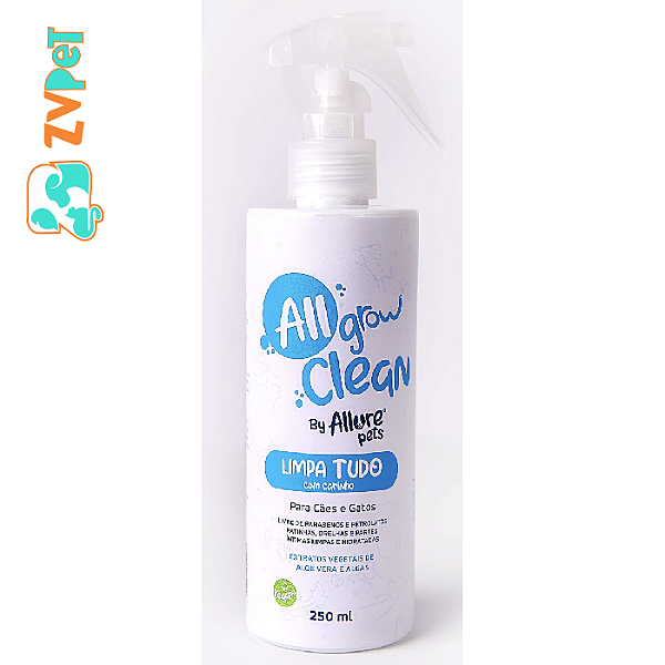All Grow Clean Limpa Tudo Patas, Pelos, Orelhas, Partes Intimas By Allure Pets Para CÃes E Gatos 250ml