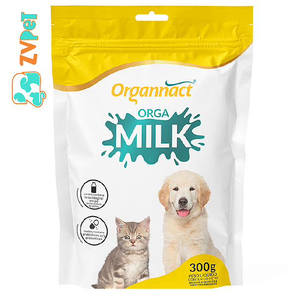 Suplemento Organnact Orgamilk Para Caes E Gatos Filhotes 300g