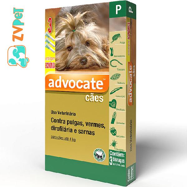 Antipulgas Advocate Elanco Para Caes De Ate 4kg 0,4ml