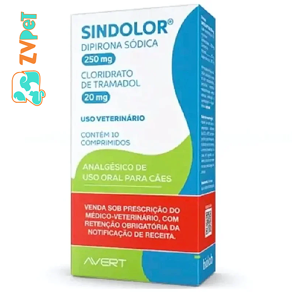 Sindolor 250mg 60mg Para Caes 10 Comprimidos