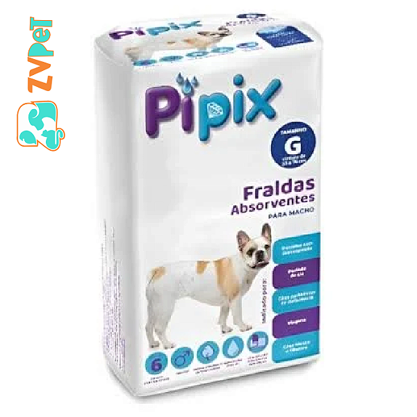 Fralda Descartvel Macho Pipix G C/6un